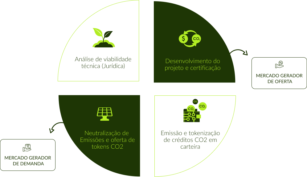 Infográfico: Geração de crédito de carbono